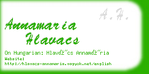 annamaria hlavacs business card